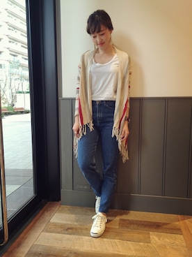 「ハイウエストデニム」｜kiji*さん（レディース・162cm）の春コーディネート