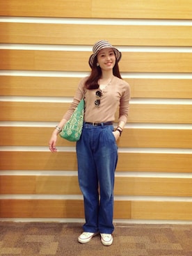 「アイテム（その他トップス）」を使った、kiji*さん（レディース・162cm）の春コーディネート