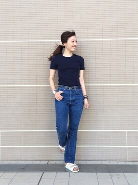 「アイテム（ベルト）」を使った、kiji*さん（レディース・162cm）の春コーディネート