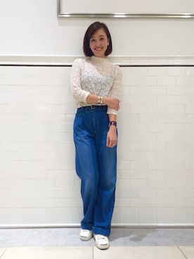 「orSlow（オアスロウ）のアイテム（パンツ）」を使った、kiji*さん（レディース・162cm）の夏コーディネート