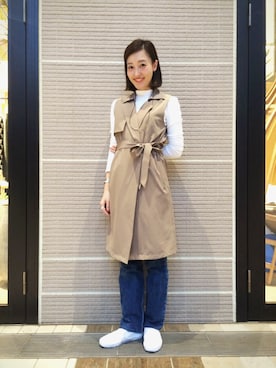 「ロングカーディガン」｜kiji*さん（レディース・162cm）の秋コーディネート