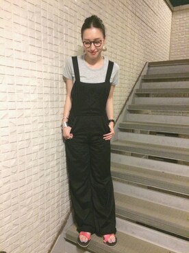 「agnes b.（アニエスベー）のアイテム（オールインワン・サロペット）」を使った、kiji*さん（レディース・162cm）の春コーディネート