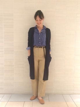 「ロングカーディガン」｜kiji*さん（レディース・162cm）の夏コーディネート