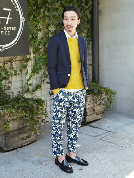 417ｂｙEDIFICE渋谷店スタッフ3さん（メンズ・177cm）の春コーディネート