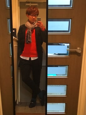 「Buffalo Bobs（バッファローボブズ）のアイテム（ドレスシューズ）」を使った、Hodakさん（メンズ・173cm）の秋コーディネート