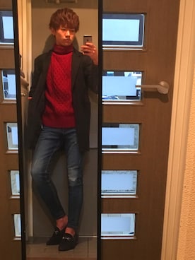 「Buffalo Bobs（バッファローボブズ）のアイテム（ドレスシューズ）」を使った、Hodakさん（メンズ・173cm）の冬コーディネート