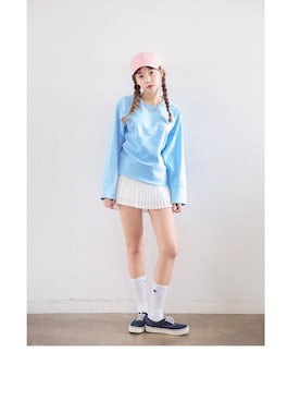 「アイテム（キャップ）」を使った、히나さん（レディース・157cm・10代）の夏コーディネート