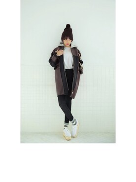 「STYLENANDA（スタイルナンダ）のアイテム（ダッフルコート）」を使った、히나さん（レディース・157cm）の秋コーディネート