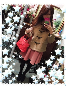 「トリーバーチ」｜「アイテム（ジャケット/アウター）」を使った、ちゃまさん（レディース・157cm）の冬コーディネート