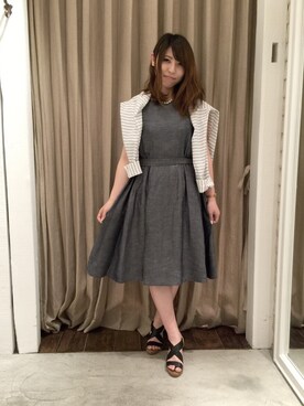 「アイテム（ワンピース/ドレス）」を使った、koizumiさん（レディース・156cm）の春コーディネート
