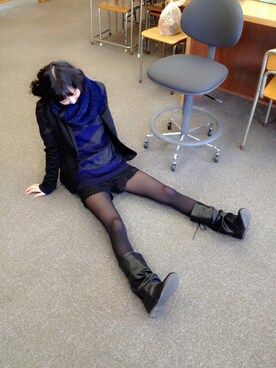 「ZARA（ザラ）のショートパンツ（その他パンツ、ブラック系）」を使った、蟻の子さん（レディース・160cm）の春コーディネート