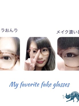 「だてめがね（メガネ、ブラウン系）」を使った、蟻の子さん（レディース・160cm）の春コーディネート