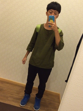 「BURNING the REGISTER（バーニングレジスター）のアイテム」を使った、いそえさん（メンズ・170cm）の夏コーディネート