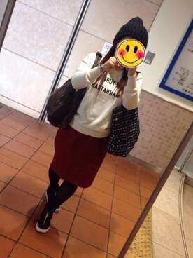 「Marc by Marc Jacobs（マークバイマークジェイコブス）のアイテム（スニーカー）」を使った、なつみんさん（レディース・149cm）の秋コーディネート