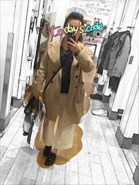 「Marc by Marc Jacobs（マークバイマークジェイコブス）のアイテム（トレンチコート）」を使った、なつみんさん（レディース・149cm）の春コーディネート