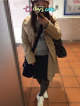 「Marc by Marc Jacobs（マークバイマークジェイコブス）のアイテム（トレンチコート）」を使った、なつみんさん（レディース・149cm）の春コーディネート