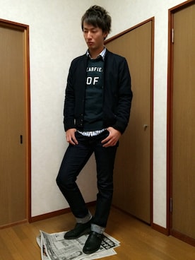 けんさんさん（メンズ・179cm）の冬コーディネート