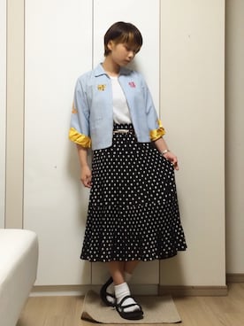 「ひまわり」｜「アイテム（その他）」を使った、Yaneさん（レディース・158cm）の夏コーディネート