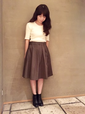 「リバーシブル」｜「アイテム（ブーティ）」を使った、misaさん（レディース・157cm）の夏コーディネート
