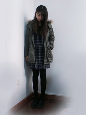 「Heather（ヘザー）のアイテム（モッズコート）」を使った、居居大人さん（レディース・170cm）の春コーディネート