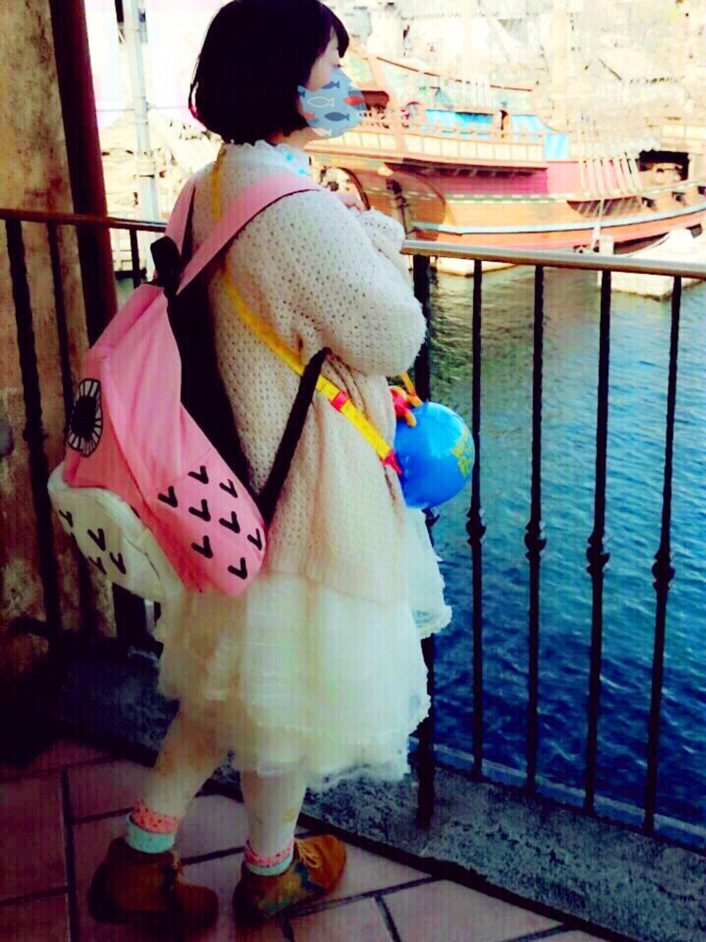 「♡﻿のアイテム（その他、ホワイト系）」を使った、山田さん（レディース・152cm）の春コーディネートの1枚目の写真