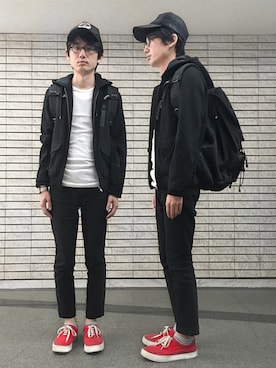 「TOPMAN（トップマン）のアイテム（ブルゾン）」を使った、エーデルワイス門田樹さん（メンズ・168cm）の秋コーディネート