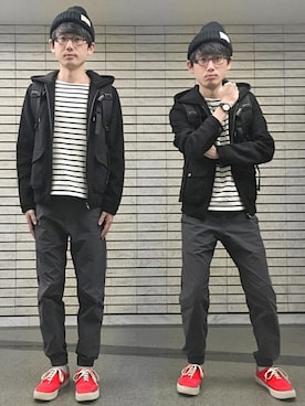 「TOPMAN（トップマン）のアイテム（ブルゾン）」を使った、エーデルワイス門田樹さん（メンズ・168cm）の秋コーディネート