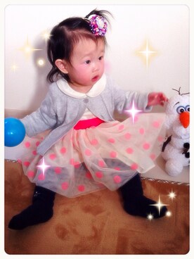 「おめかしコーデ」｜nanonanoさん（キッズ・80cm）の冬コーディネート