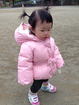 「babygap」｜「アイテム（ダウンジャケット/コート）」を使った、nanonanoさん（キッズ・80cm）の春コーディネート