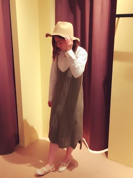 「HVC」｜「アイテム（ワンピース/ドレス）」を使った、HVC相模原店さん（レディース・158cm）の春コーディネート