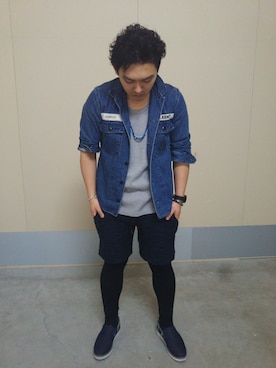 「GGD（ジージーディー）のアイテム」を使った、HVC相模原店さん（メンズ・173cm）の春コーディネート