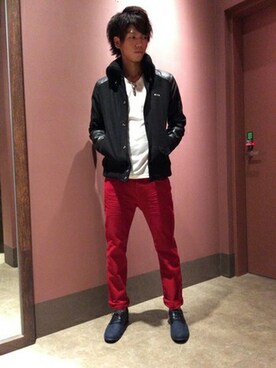 「JK」｜「アイテム（その他アウター）」を使った、VENCE EXCHANGE MEN'S STAFFさん（メンズ・173cm）の秋コーディネート