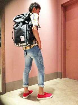 「バックプリント」｜VENCE EXCHANGE MEN'S STAFFさん（メンズ・173cm）の春コーディネート