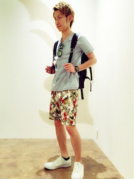 「膝上ショーツ」｜VENCE EXCHANGE MEN'S STAFFさん（メンズ・173cm）の夏コーディネート