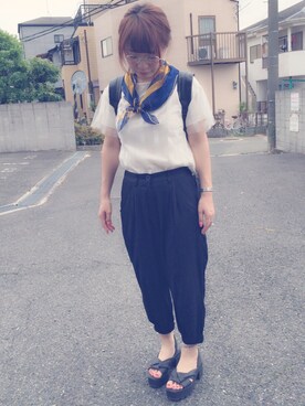 「お買い物」｜「アイテム（財布/小物）」を使った、chia＊°さん（レディース・158cm）の春コーディネート
