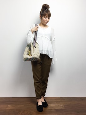 「Raisonne（レゾネ）のアイテム」を使った、SUBさん（レディース・154cm）の夏コーディネート