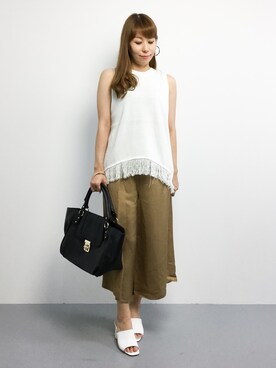 「BENETTON (UNITED COLORS OF BENETTON)（ベネトンユナイテッドカラーズオブベネトン）のアイテム（その他パンツ）」を使った、SUBさん（レディース・154cm）の夏コーディネート