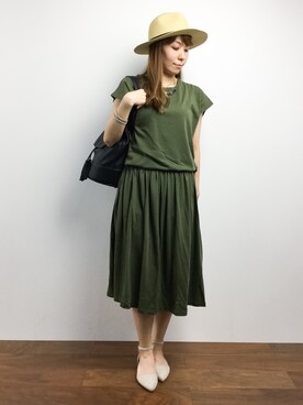 「Beau're（ヴュレ）のアイテム（バックパック/リュック）」を使った、SUBさん（レディース・154cm）の夏コーディネート