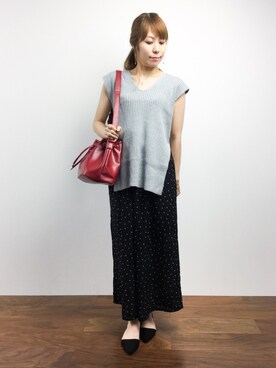 「RANAN（ラナン）のアイテム（バッグ）」を使った、SUBさん（レディース・154cm）の夏コーディネート