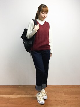 「chapter world（チャプターワールド）のアイテム（バッグ）」を使った、SUBさん（レディース・154cm）の夏コーディネート