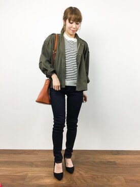 「TIENS ecoute（ティアンエクート）のアイテム（ジャケット/アウター）」を使った、SUBさん（レディース・154cm）の秋コーディネート