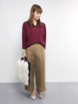「L.H.P（エルエイチピー）のアイテム（トートバッグ）」を使った、SUBさん（レディース・154cm）の秋コーディネート