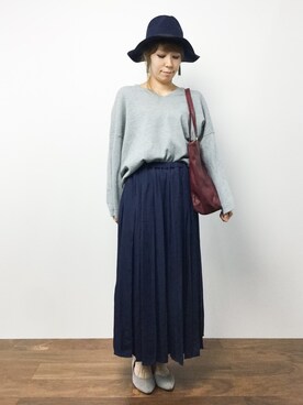 「CLEARIMPRESSION （クリアインプレッション）のアイテム（バッグ）」を使った、SUBさん（レディース・154cm）の秋コーディネート