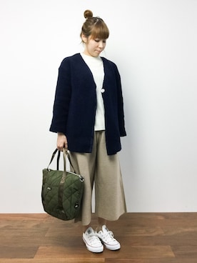 「Khaju（カージュ）のアイテム（その他アウター）」を使った、SUBさん（レディース・154cm）の秋コーディネート