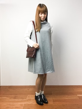 「Factor=（ファクターイコール）のアイテム（バッグ）」を使った、SUBさん（レディース・154cm）の秋コーディネート