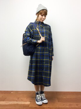 「CLEDRAN（クレドラン）のアイテム」を使った、SUBさん（レディース・154cm）の秋コーディネート