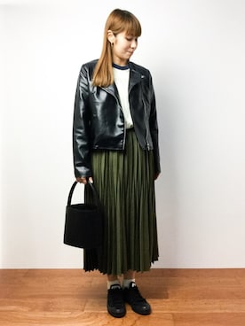 「RANDA（ランダ）のアイテム（ジャケット/アウター）」を使った、SUBさん（レディース・154cm）の秋コーディネート