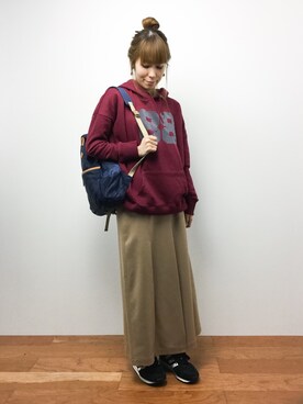 「CLEDRAN（クレドラン）のアイテム」を使った、SUBさん（レディース・154cm）の秋コーディネート