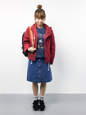 「Factor=（ファクターイコール）のアイテム（ジャケット/アウター）」を使った、SUBさん（レディース・154cm）の秋コーディネート