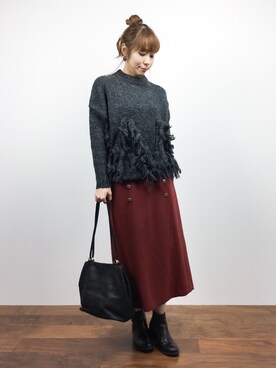 「Riletto（リレット）のアイテム」を使った、SUBさん（レディース・154cm）の秋コーディネート